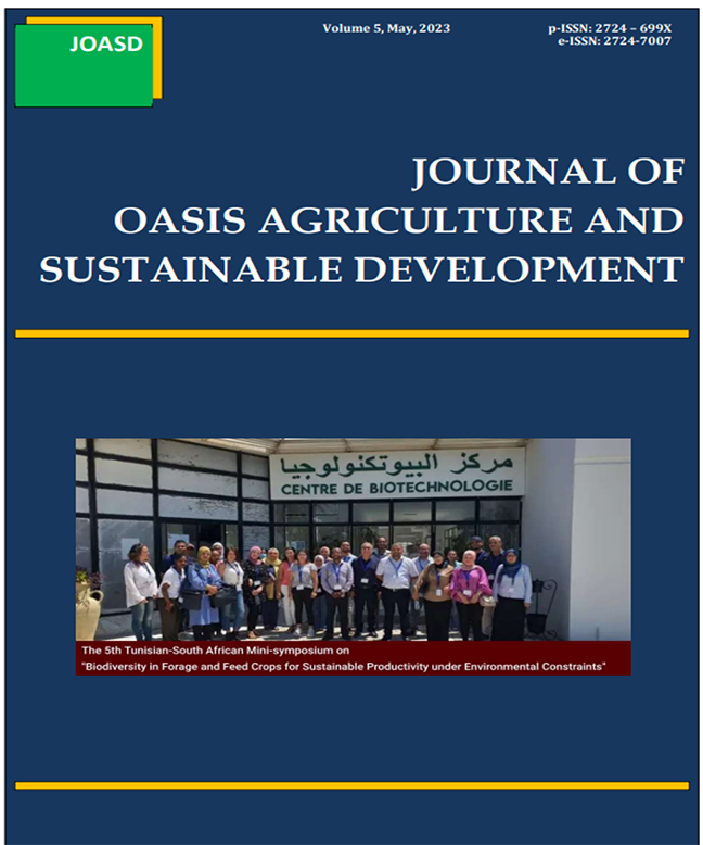 JOURNAL OF OASIS AGRICULTURE AND SUSTAINABLE DEVELOPMENT
